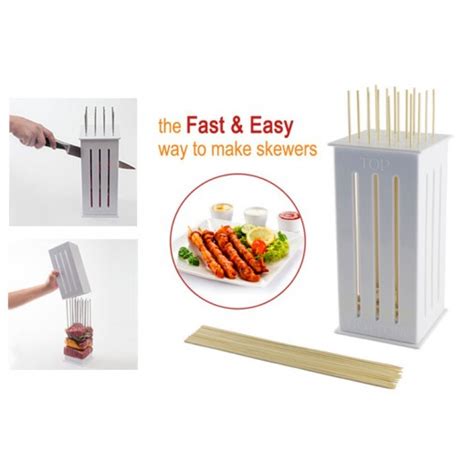 kebab maker box with stainless steel skewers|where to buy kabob skewers.